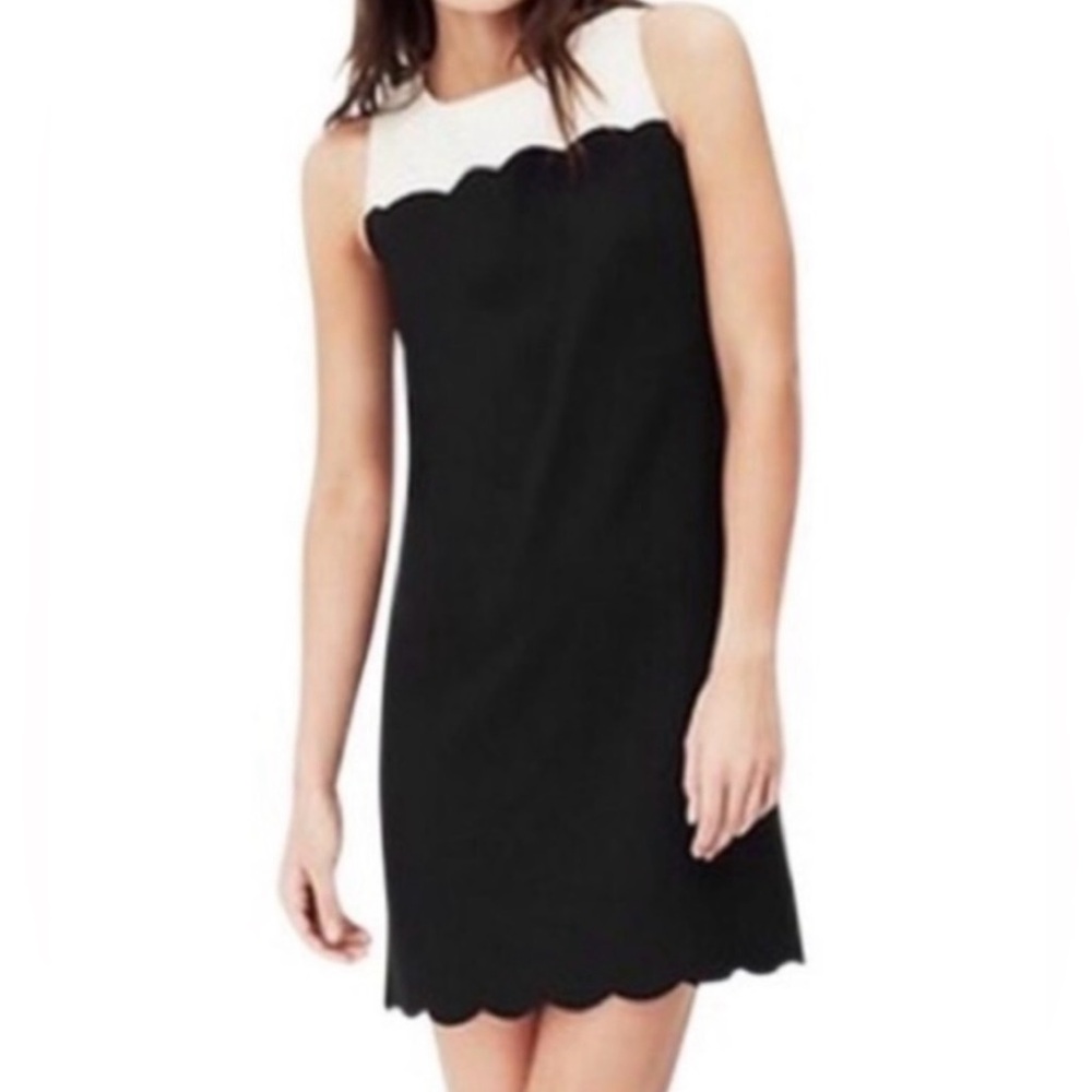 J. Crew Sleeveless Black and White Sheath Mini Dress size 12